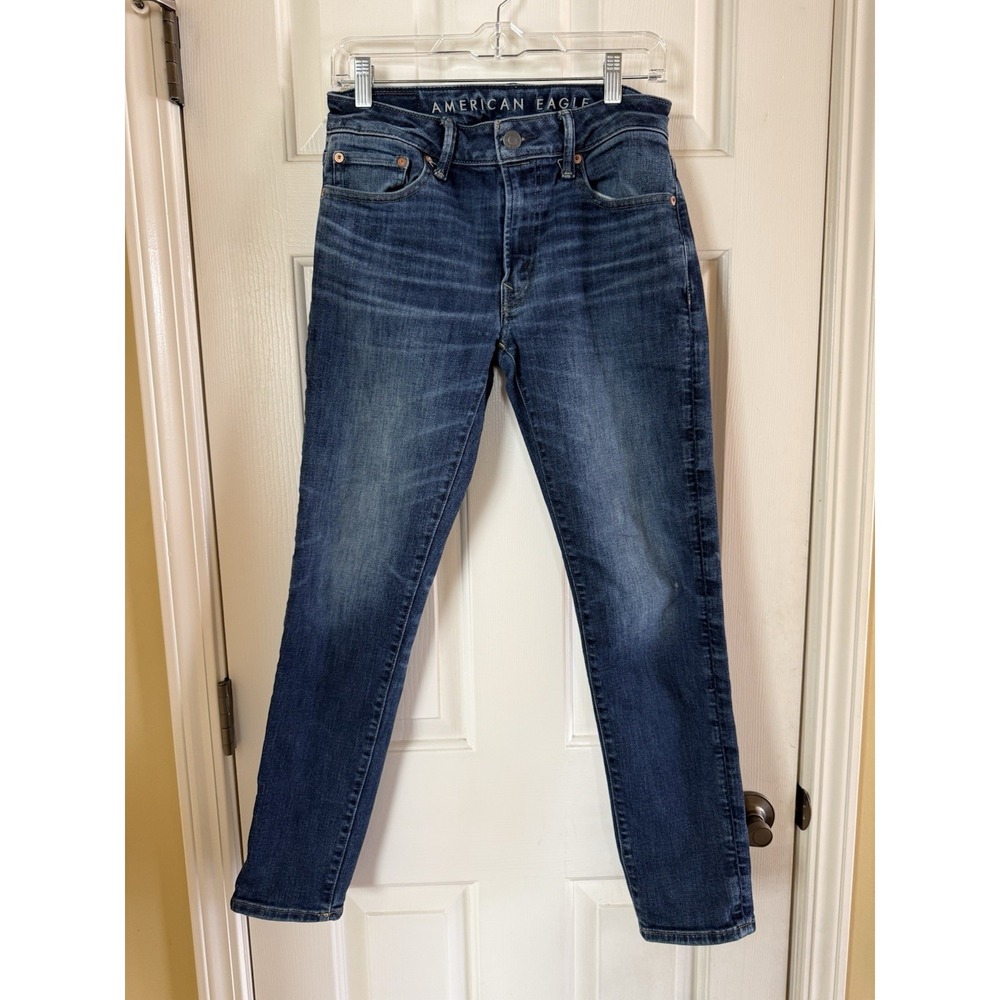 American Eagle Outfitters Airflex Temp Tech Slim Dark Blue Men's Jeans 29x30‎